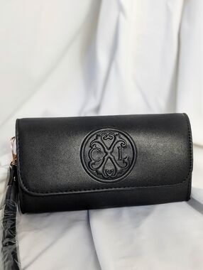 Christian Lacroix Clutch Wristlet Black